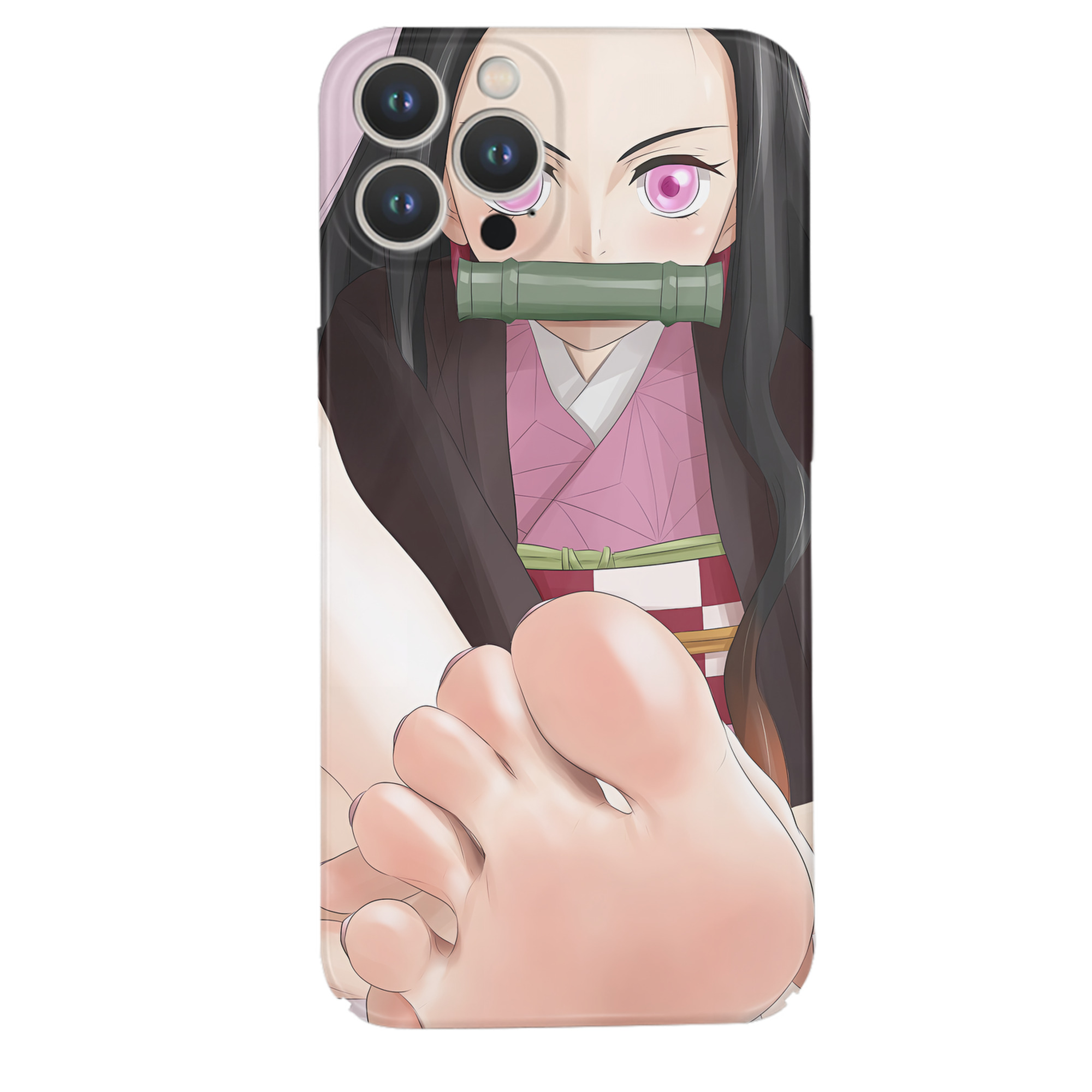 （画像用） 鬼滅の刃（きめつのやいば）竈門 禰󠄀豆子／かまど ねずこ Kamado Nezuko 【iPhone 14シリーズ対応】ハードケース